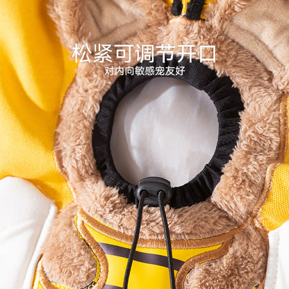 A館【A2302BLSL6502-MP】可愛帆布外出包可露頭小蜜蜂造型貓包單肩包小型犬手提袋寵物狗包